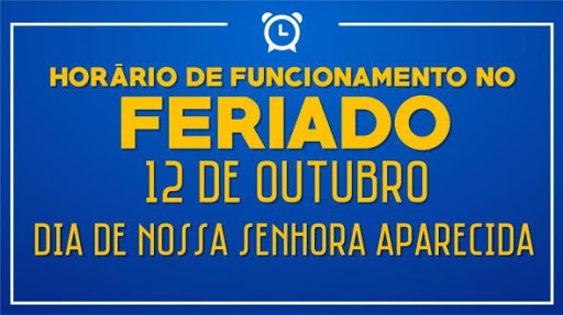 Horário de funcionamento do comércio no feriado do Dia 12 de outubro