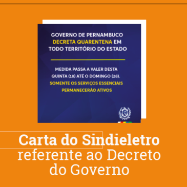 Carta do Sindieletro referente ao Decreto do Governo